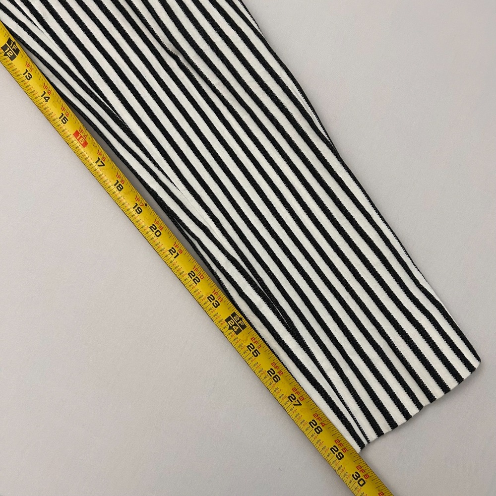 St. John Emma Women's 6 Black White Textured Striped Straight Leg Pants USA‎ - Picture 10 of 11